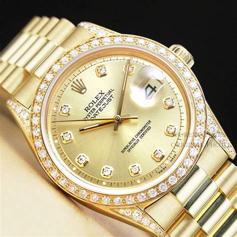 gold rolex datejust presidential|pre owned presidential Rolex watches.